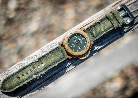 Canvas Verte Gunny Straps for Audemars Piguet Panerai