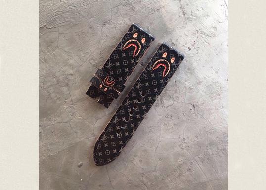 Louis Vuitton Black x Bape Gunny Straps for Audemars Piguet