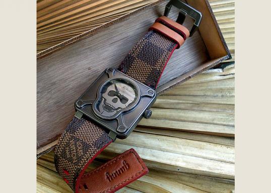 Louis Vuitton Ebene Gunny Straps for Audemars Piguet Panerai