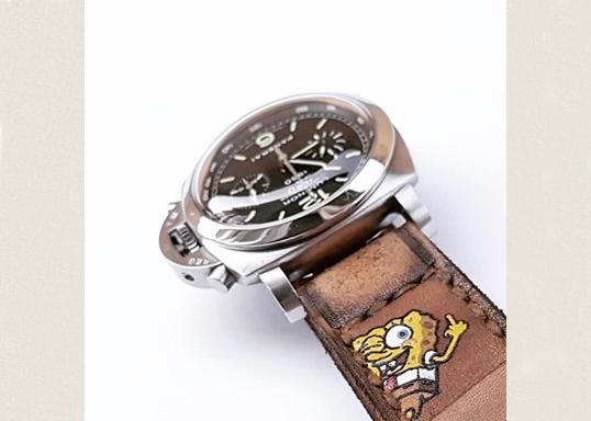 Caitlin 2 Spongebob Gunny Straps for Audemars Piguet Panerai